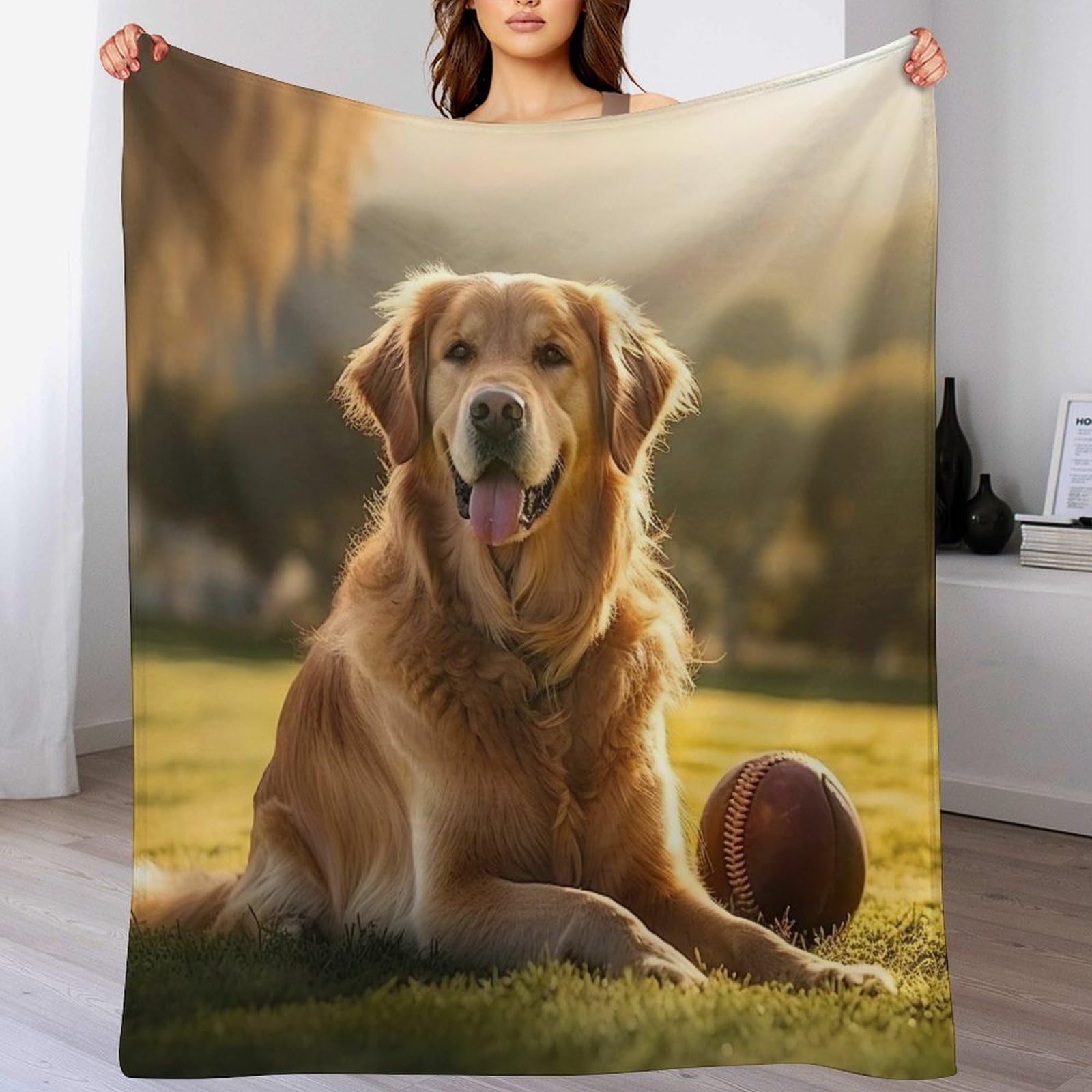 Couverture polaire chien en flanelle épaisse 130x150cm pour lit et canapé