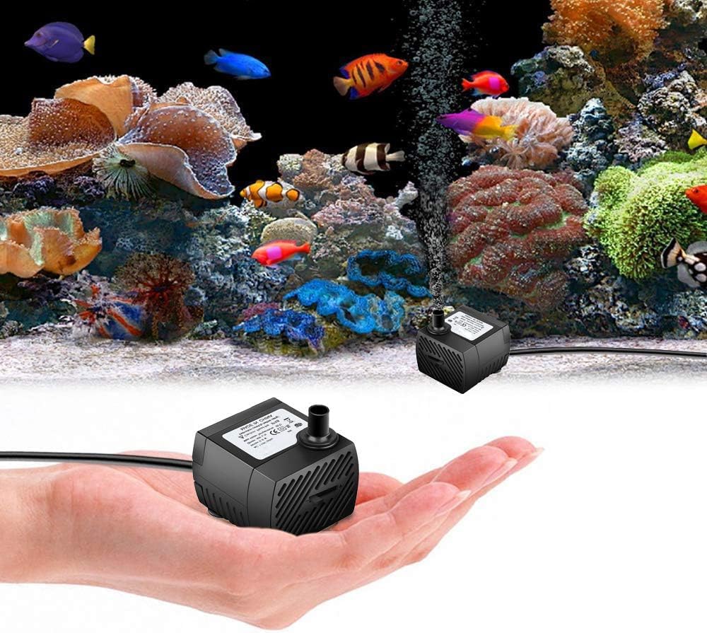 Azonee Water Pump Mini Small Submersible Water Pump Fountain Pump Ultra Quiet 95GPH 5W Mini Submersible Water Pump for Aquarium Fish Tank Pond Fountain Hydroponics