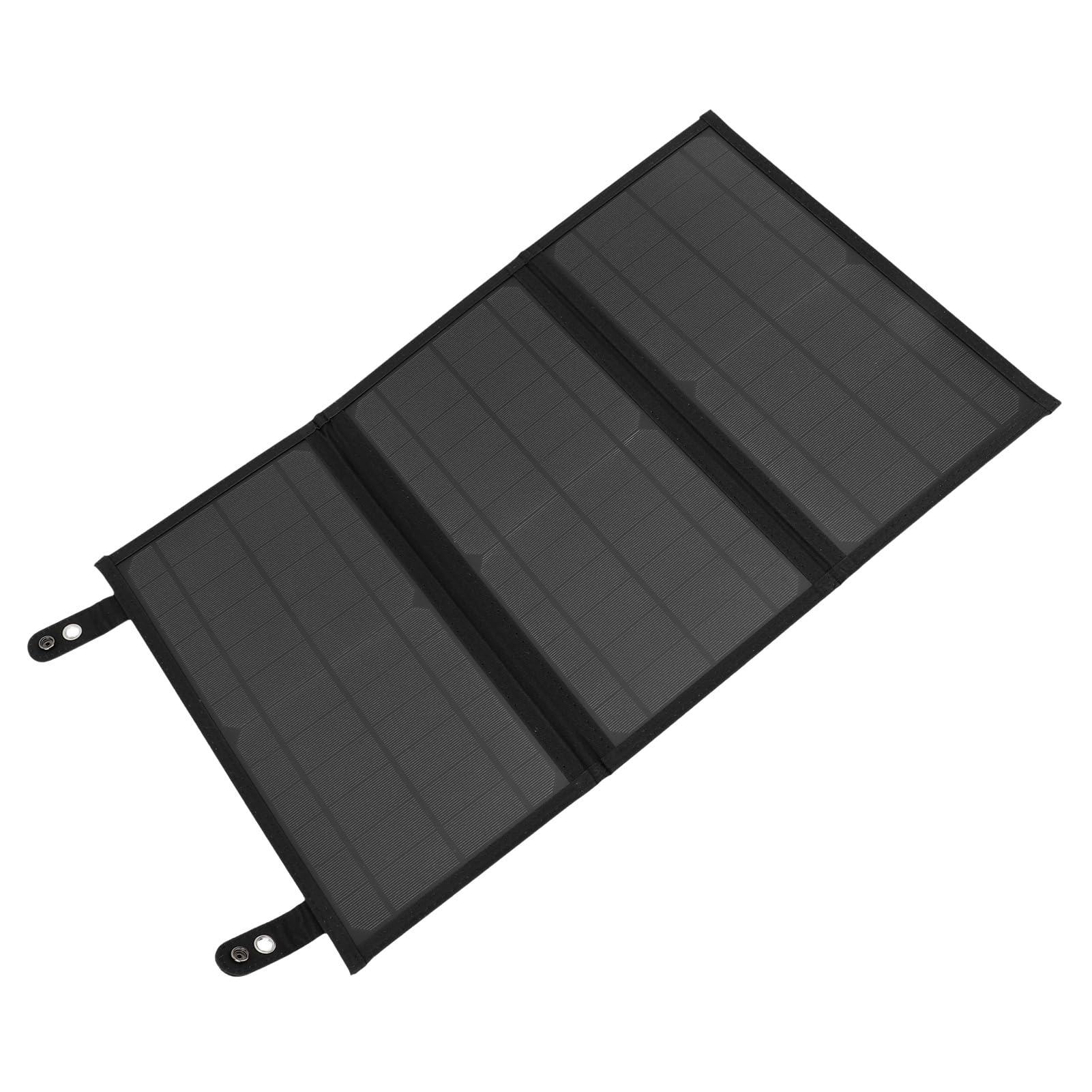 EMUKOEP Leichtes 30-W-18-V-Solarpanel-Ladegerät, Faltbares Design für Einfache Lagerung und Transport, USB-5521DC-Typ-C-Steckdosen für Reisende (Schwarz)
