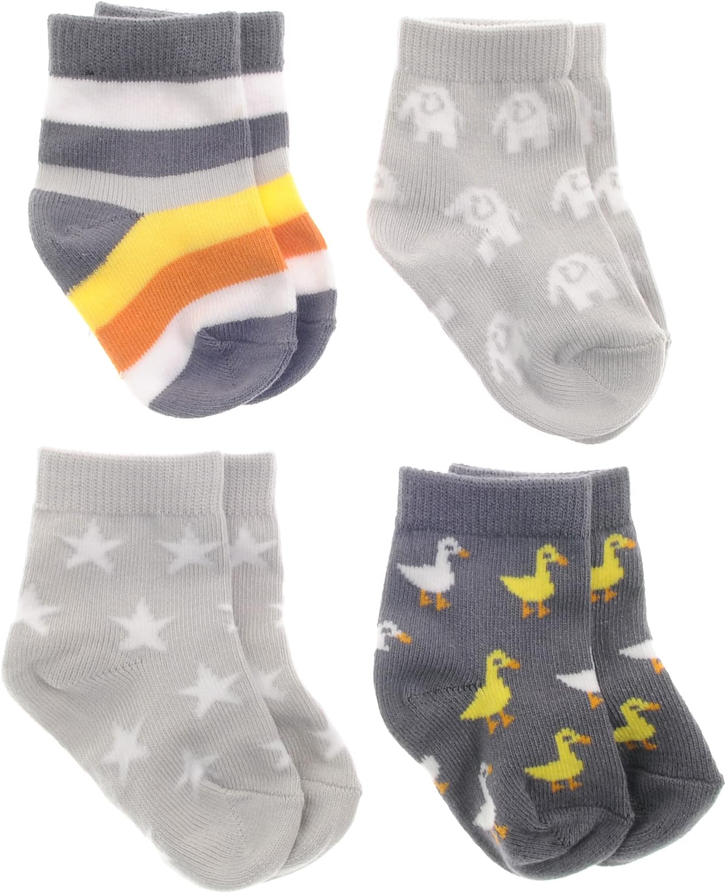 ZiggleBaby Socks Set - Cotton Rich Socks For Newborn Baby Gifts - Cute Baby Clothes - Anti-Slip Sole