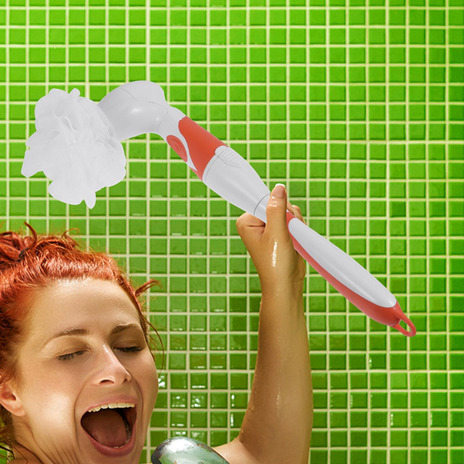 Cepillo de Baño Eléctrico Portátil de Mango Largo para Ducha