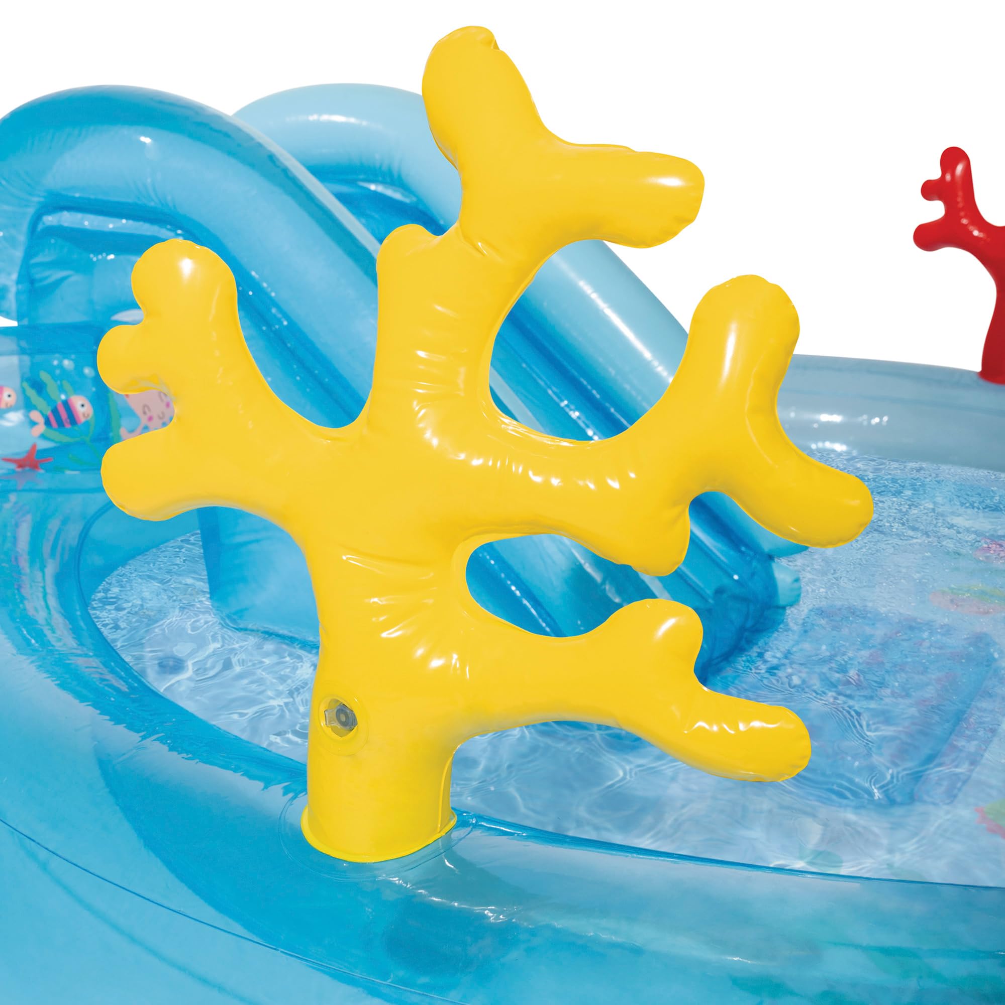 INTEX Piscina Infantil Hinchable con tobogán Base Acolchada dispersor Agua Estrella mar Desmontable Centros Juego niños 2 años