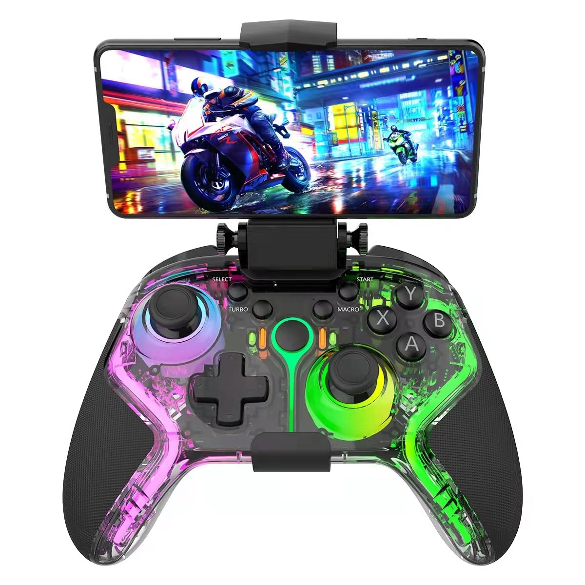 Wireless RGB Gaming Controller Ergonomic Design Joysticks For Android/IOS/Tablet/PC/Switch/PS3/PS4 | Gamepad Control For Pubg Etc. | Programmable Buttons, Dual motor force, Haptic Feedback-image-17