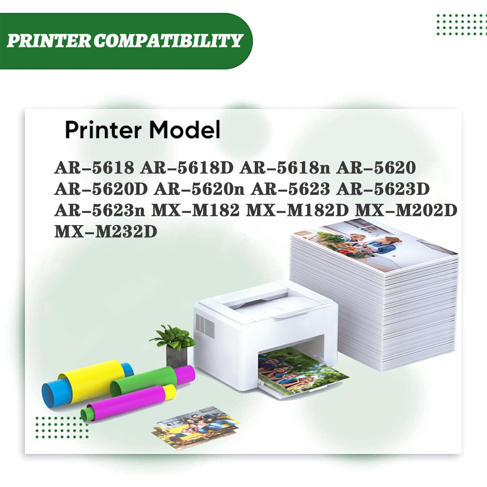 PuCio MX-235GT MX235GT Cartuccia Toner Ad Alta capacità Compatibile per Sharp AR-5618 AR-5618D AR-5618n AR-5620 AR-5620D AR-5620n AR-5623 AR-5623D AR-5623n MX-M182 1 Pack