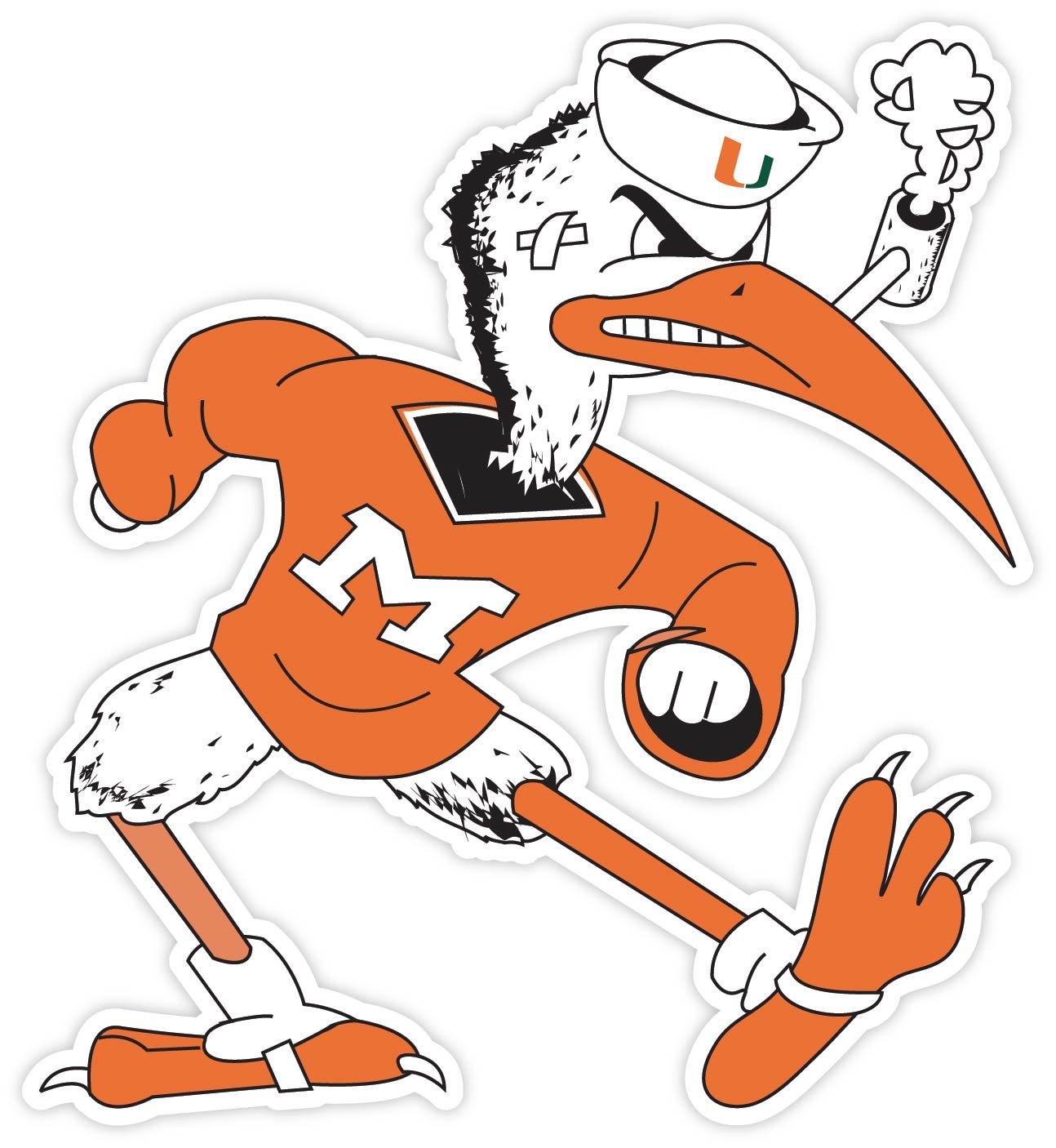 Miami Hurricanes Vinyl Sticker Decal 5"x5" NCAA Truck Bumper