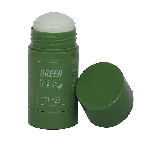 Máscara de té verde en barra para cara, removedor de puntos negros con extracto de té verde, limpieza profunda de poros, hidratante, aclaramiento de