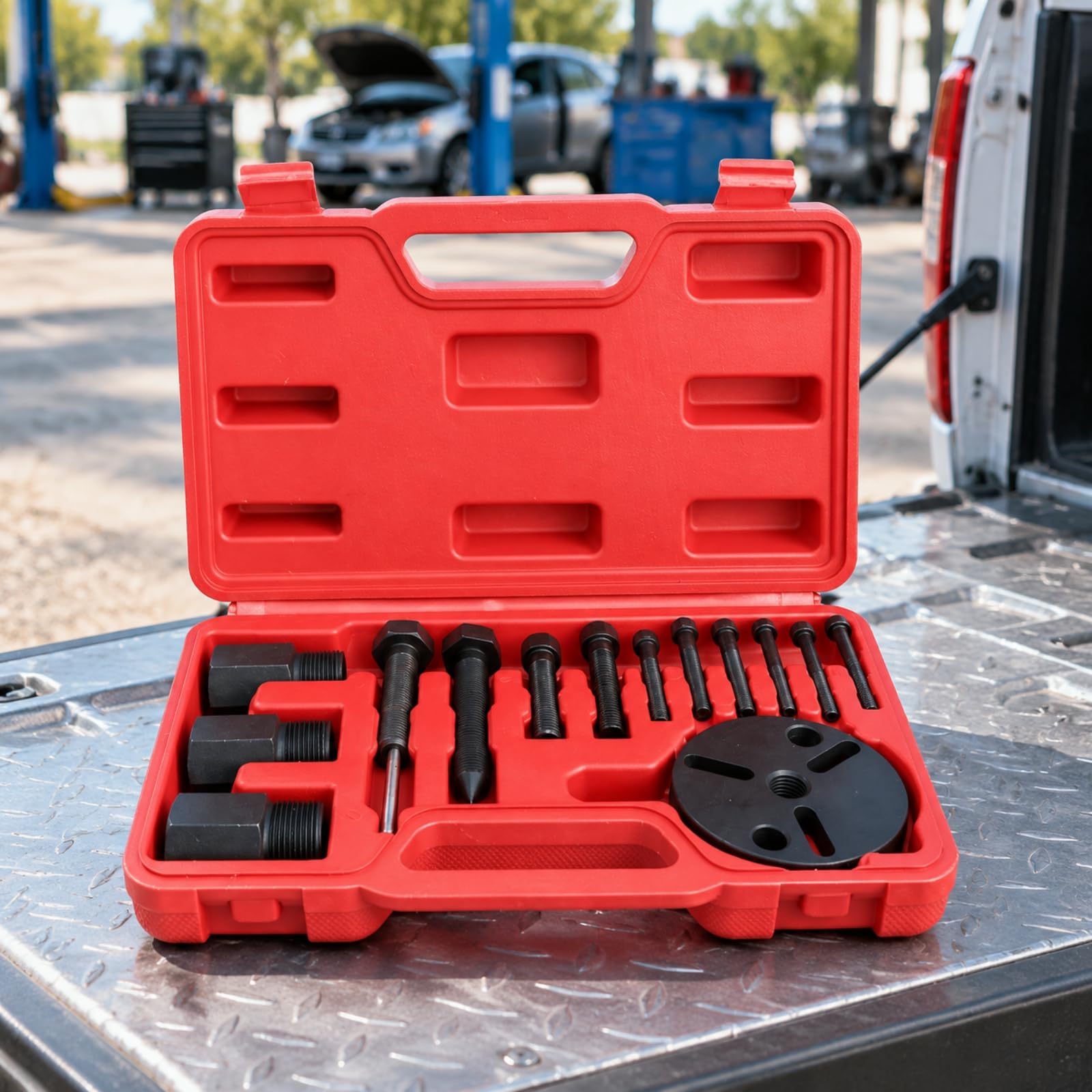predolo 14 Pezzi Kit Estrattore Frizione Compressore Clima Condizionata Auto Compatibile con più Modelli per Meccanici, Manunzione Veicoli, Officina, Garage