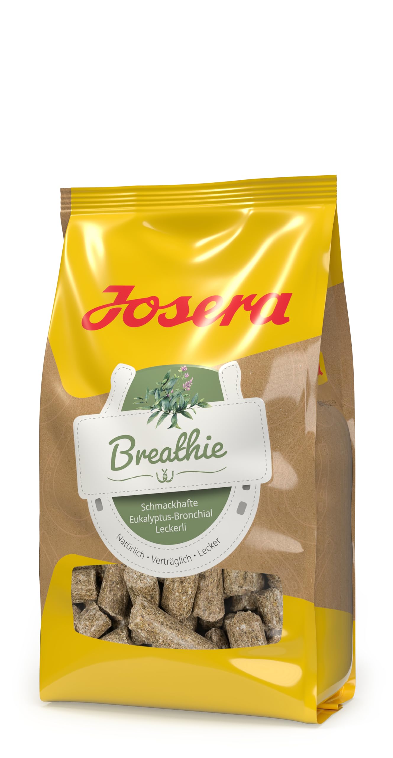 JOSERA Breathie - Pferdeleckerli (1 x 900 g) | schmackhafte Eukalyptus-Bronchial Pferdeleckerlis | die gesunde Belohnung | ausgewählte Kräutermischung | 1er Pack