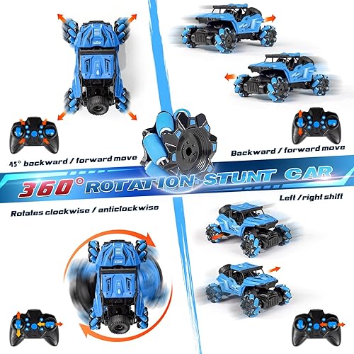 Miniatura 2 de Autos RC para niños, con detección de gestos, control remoto con pulverizador, giratorio de 360, auto de acrobacias a control remoto a la deriva con