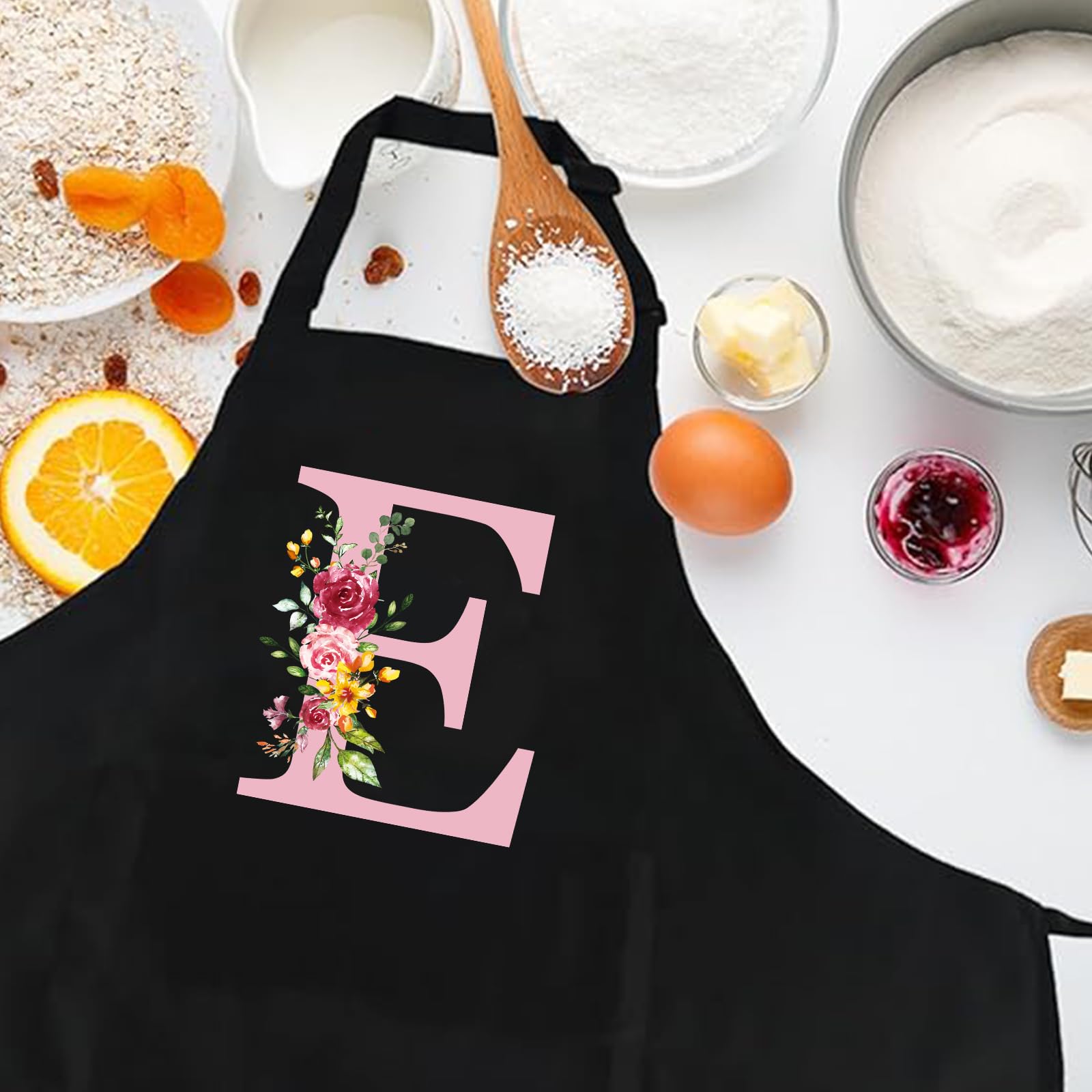 2 Pezzi Grembiule da Donna Carino, Grembiule Nero con 2 Tasche, Grembiule da Cucina Impermeabile, Grembiule da Cuoco per Cucinare, Giardinaggio, Regali Perfetti per Mamma, Moglie, Fidanzata, Nonna
