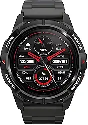 Mibro GS Active Smartwatch para homens e mulheres, Posicionamento GPS Tela AMOLED 1000Nits 5ATM à prova d'água 150 modos esportivos Relógio inteligente para Android iOS, Preto