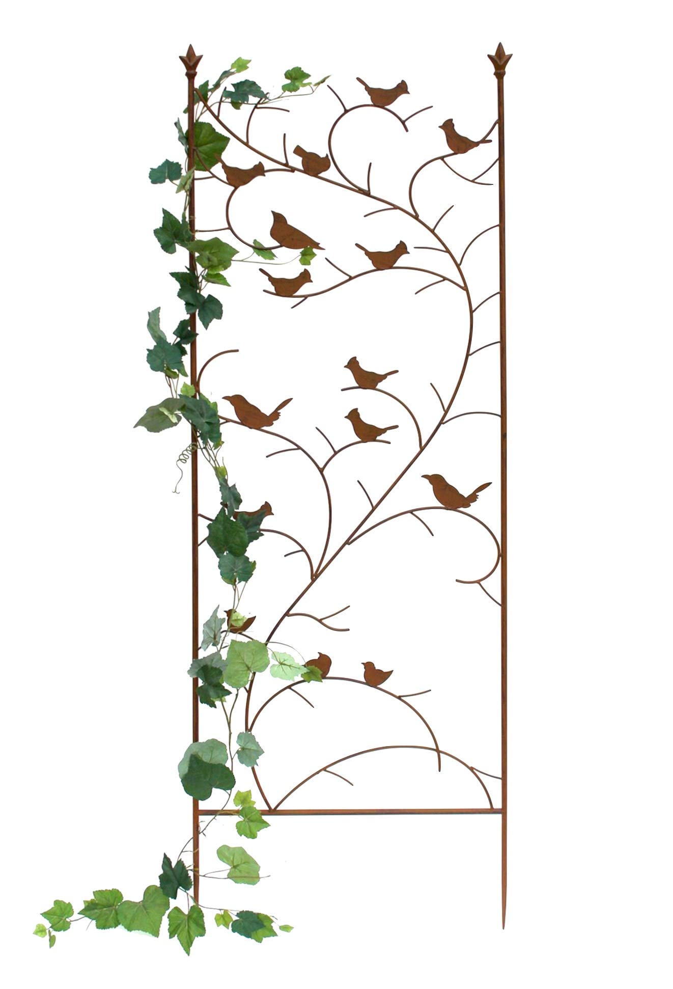 Tuteur en métal avec 15 oiseaux - 150 cm - Autoportant - 120705