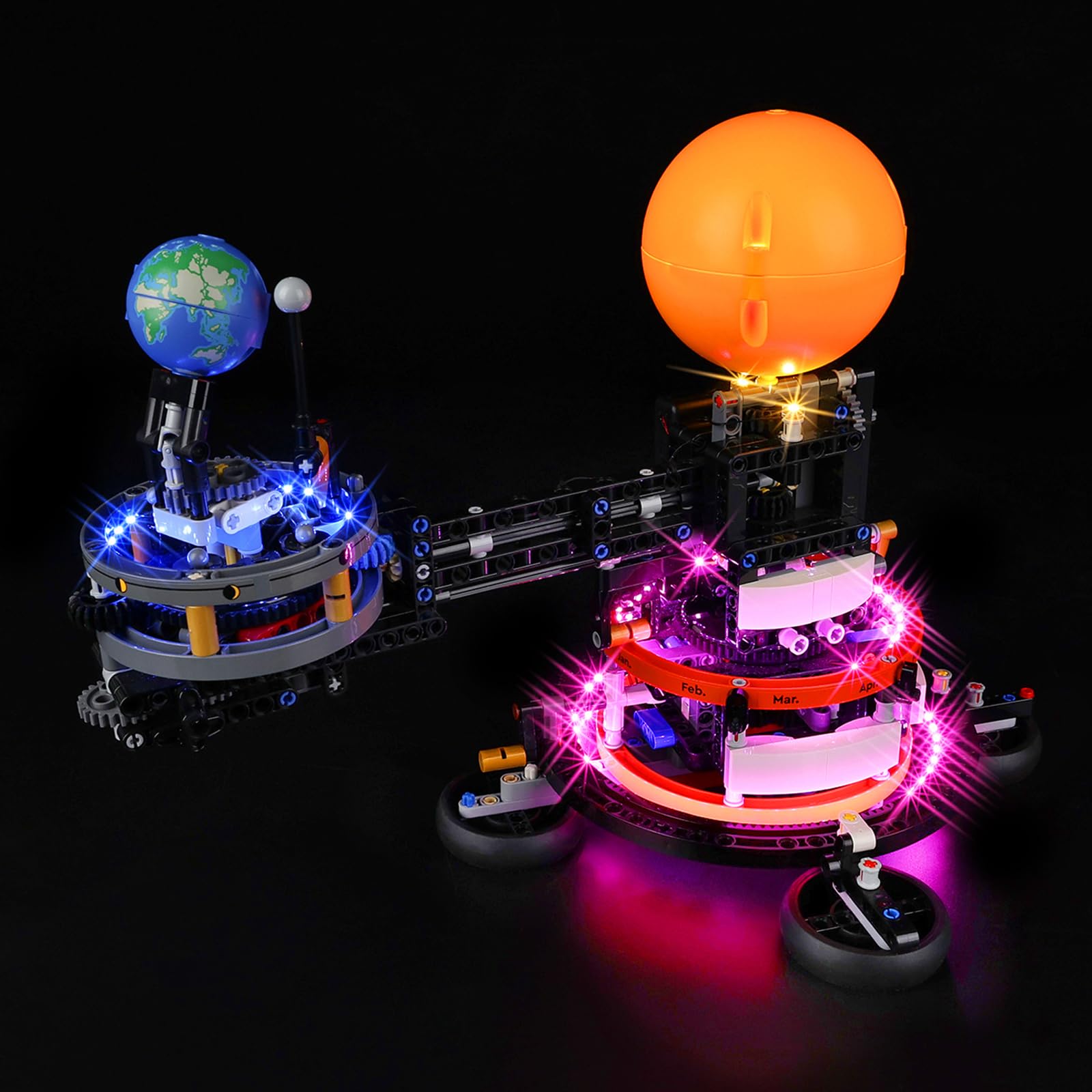 Kyglaring LED Lighting Kit for Lego Technic Earth and Lunar Orbit Model Kit, Compatible with Lego 42179 (Brick Kit Not Included)