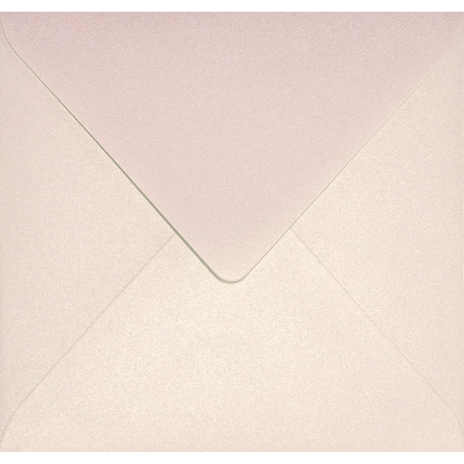 Netuno 100 Square Rose Gold Pearl envelopes 153 x 153 mm 6 x 6 in 120gsm Aster Metallic Candy Pink Gold Pearlescent Invitation Envelope Shimmer envelopes for Greeting Cards Anniversary Weddings — image 1
