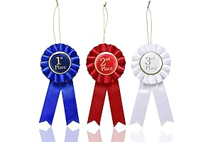 3-Pack Award Ribbon Honorable Prize Ribbons 1st 2nd 3rd Medals