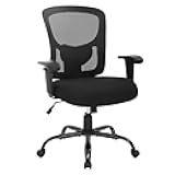 Big and Tall Office Chair 500lbs Desk Chair Mesh Computer Chair with Lumbar Support Wide Seat High Back Task Executive Ergonomic Chair for Home Office (Black)