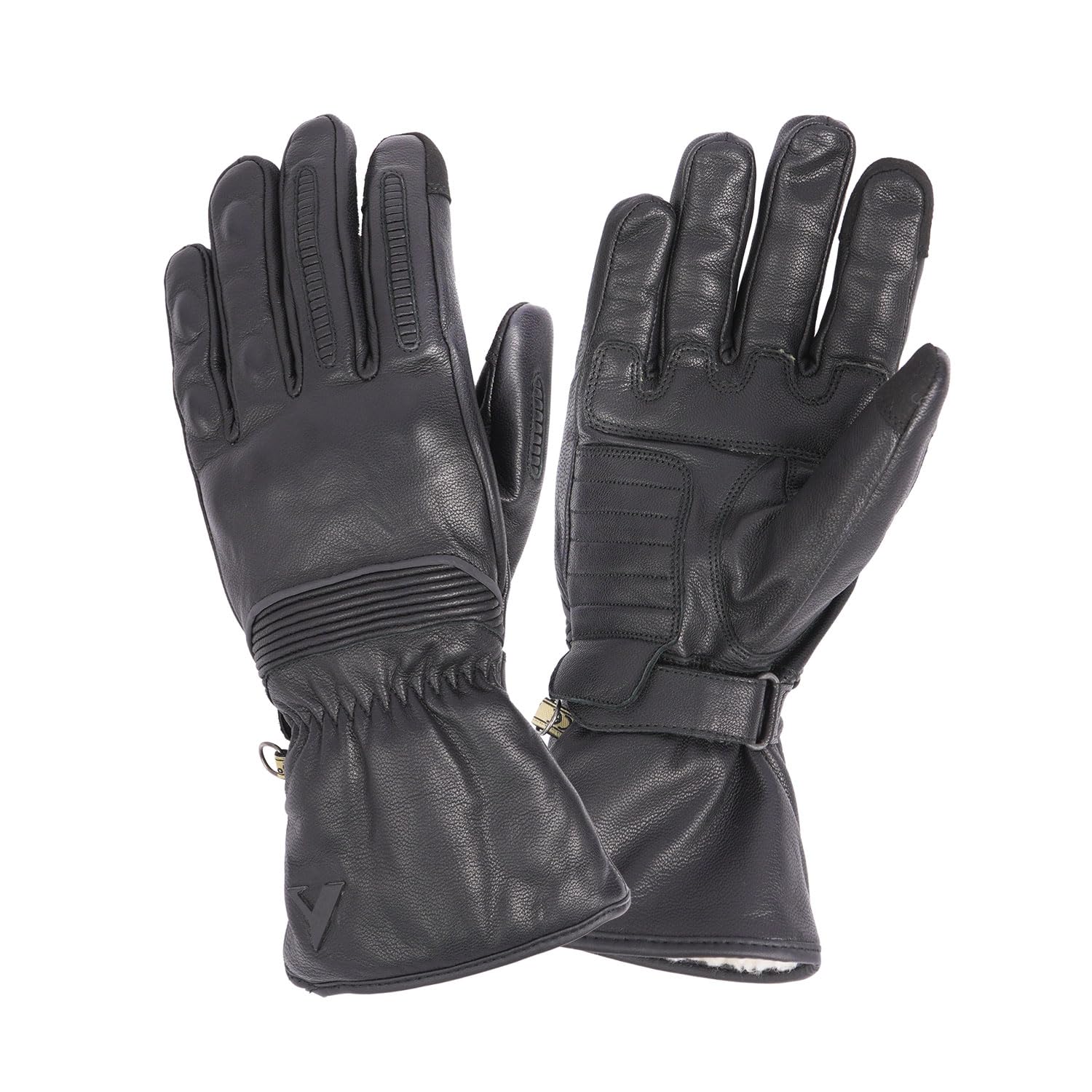 BY CITY Lyon Man Winter Motorradhandschuhe | Lederhandschuhe | Knotenprotektoren | Gepolsterte Zonen | Abriebfeste Verstärkung auf der Handfläche | wasserdichte Membran