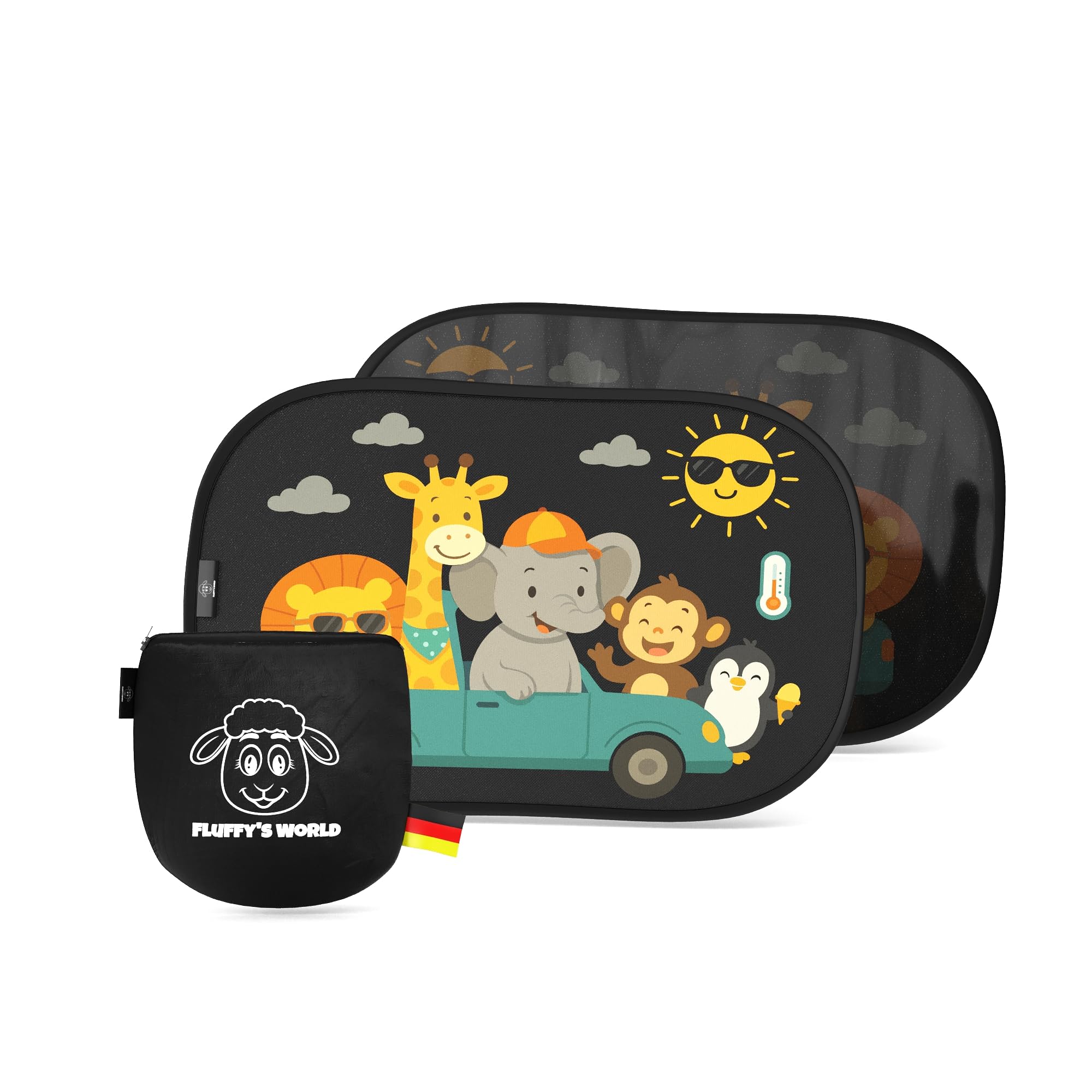 Fluffy's World Auto Sonnenschutz Seitenscheibe