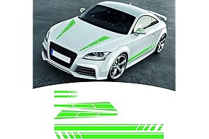 BI013 Green Vinyl Car Stripes Graphic Cover Car Rear View Mirror Stickers