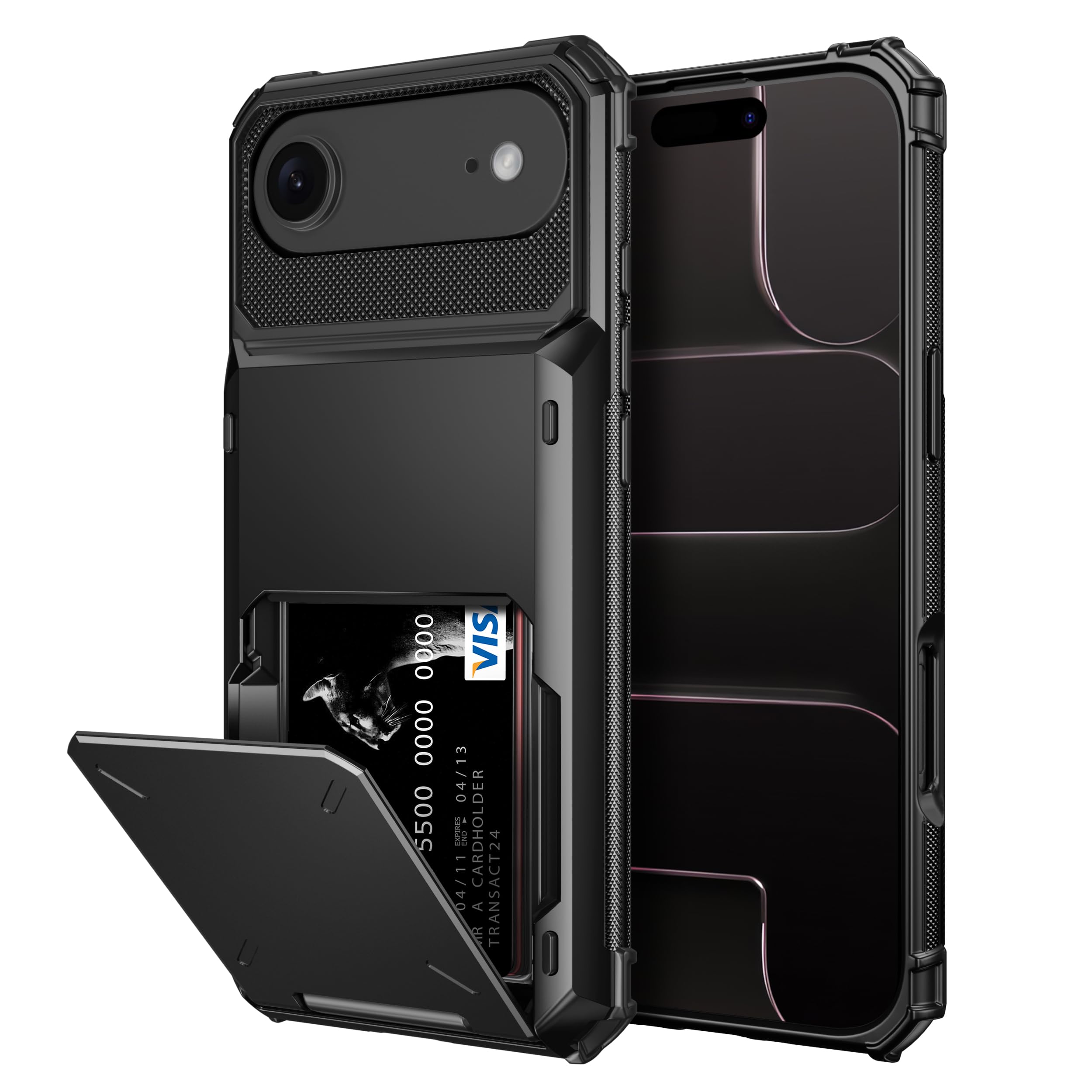 Vofolen for iPhone Air Case Wallet with Card Holder Dual Layer Heavy Duty Shockproof Drop Protection Hidden Flip
