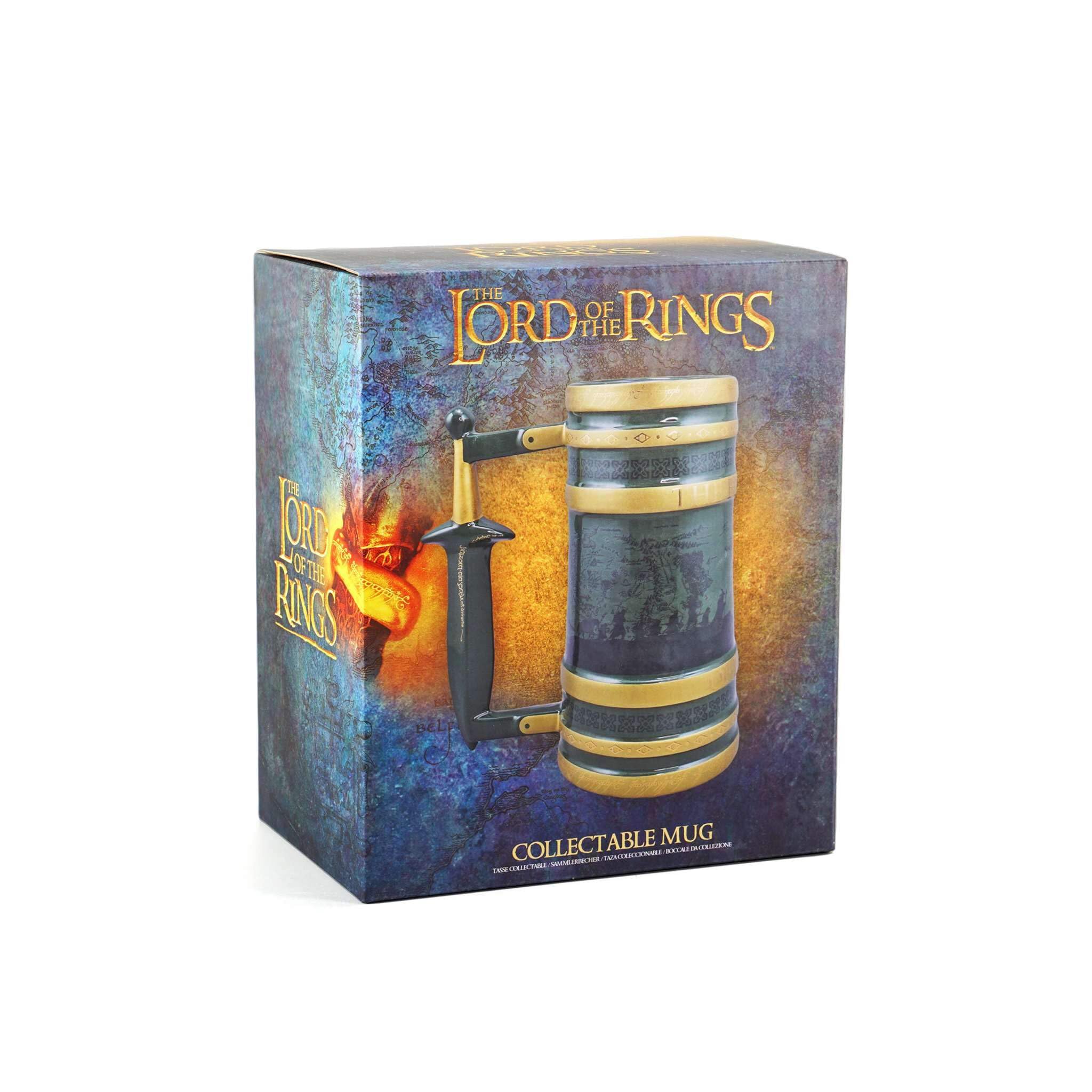 New Line Cinema Tazza del Signore degli Anelli, da collezione, 950 ml, The Fellowship of The Ring, tazza da lavoro