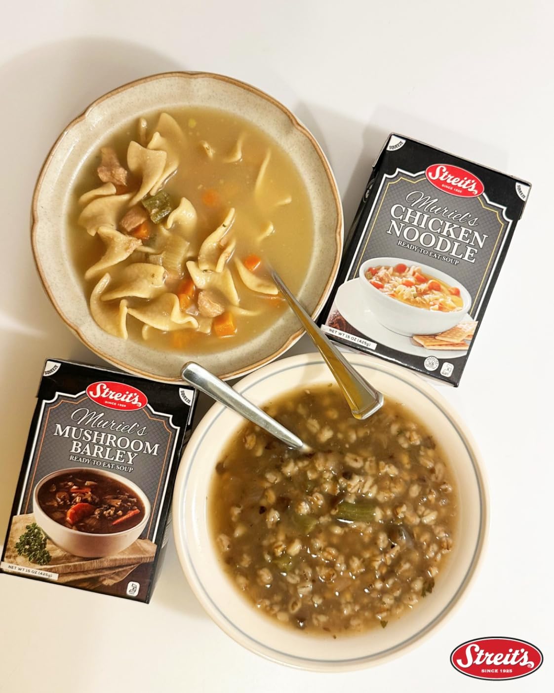Streits Chunky Chicken Noodle Soup - Ready to Serve, Kosher Certified, No MSG or Hydrogenated Oils, Family Owned (15oz, Pack of 3)