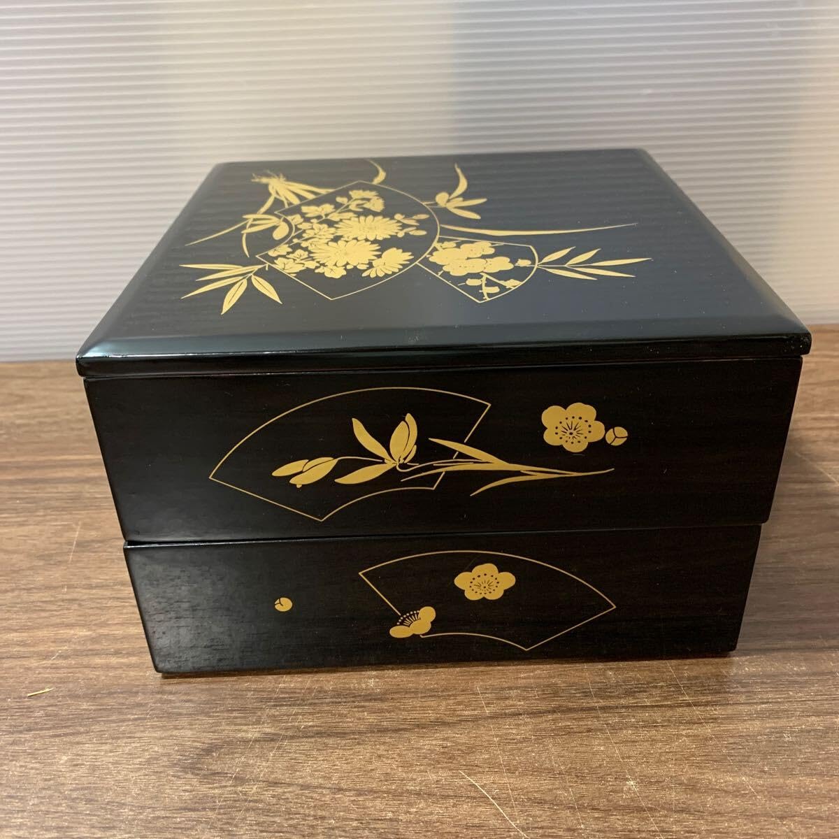 二段重　輪島塗りお重　嘉美漆器店　オーダー　新品未使用品 二段重 輪島塗りお重 嘉美漆器店 オーダー 品