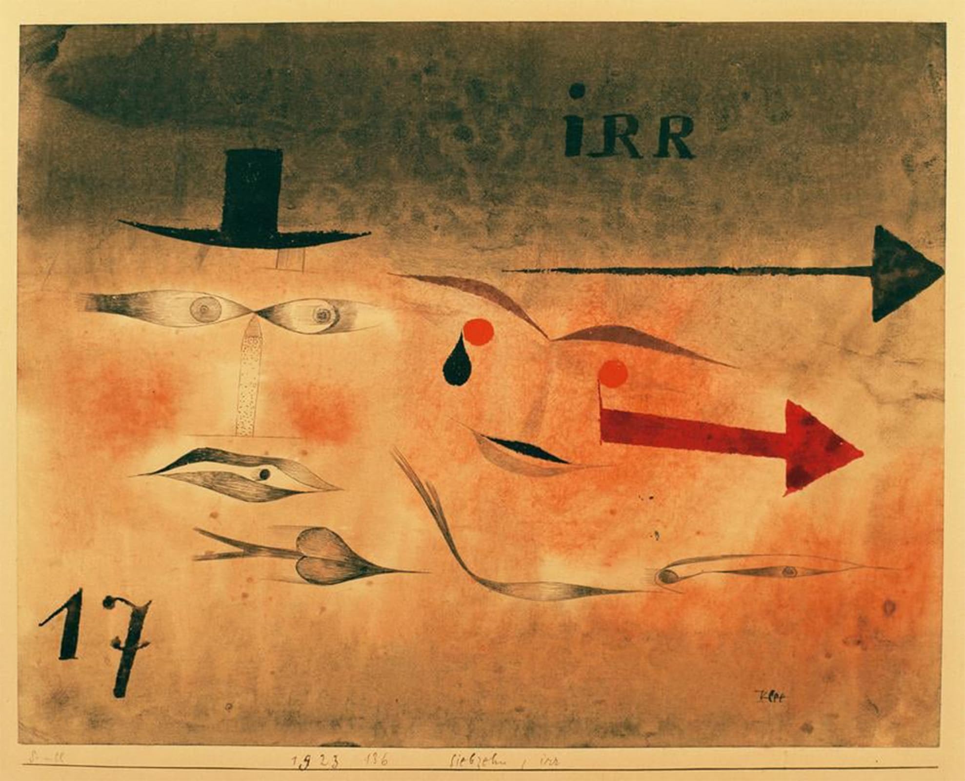 SERENDIPITP Aesthetic Poster Photo Wall Print Retro Picture Seventeenerr by Paul Klee Modern Wall Artwork for Home Decor 60x90cm