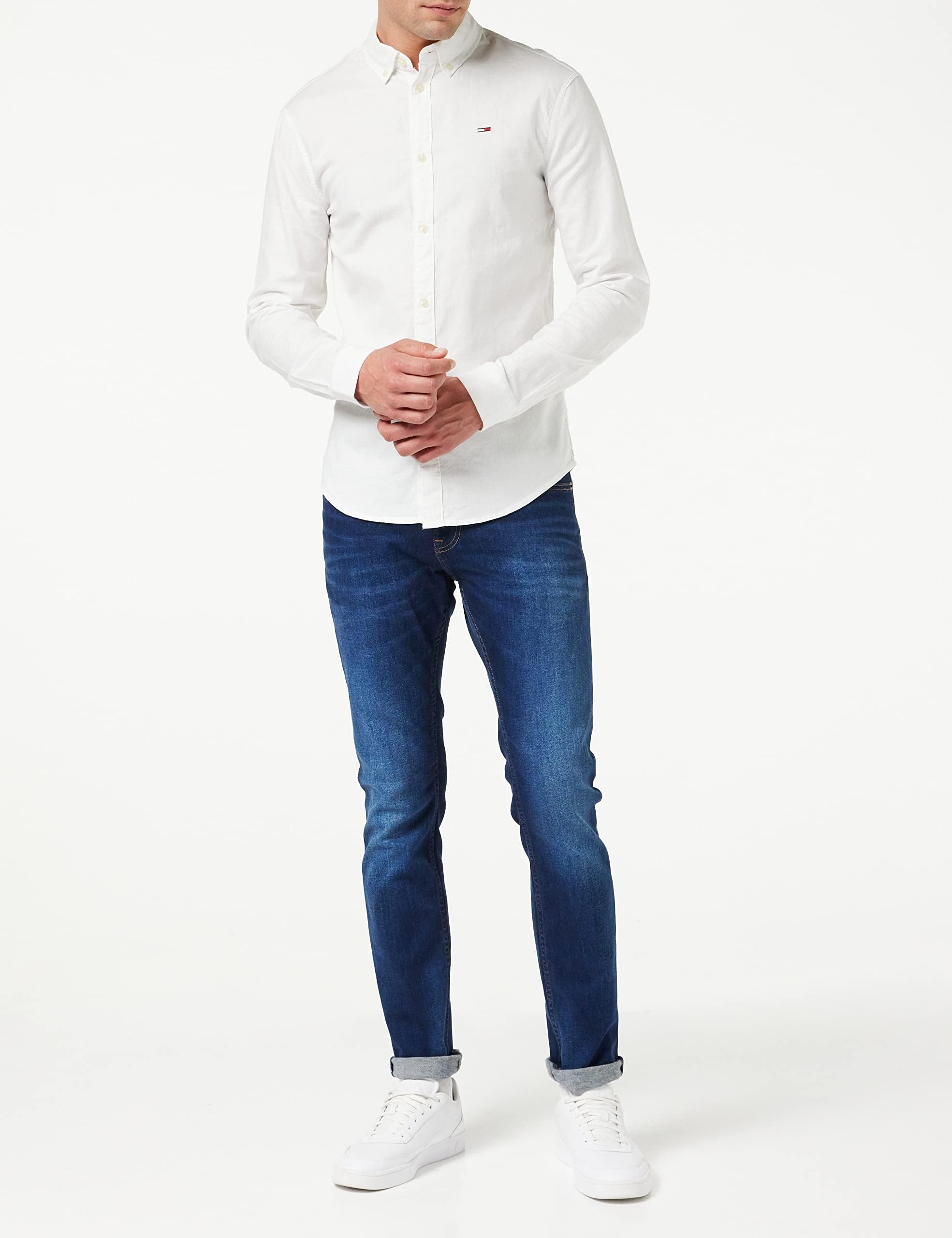 Tommy Jeans Uomo Camicia Tjm Slim Maniche Lunghe