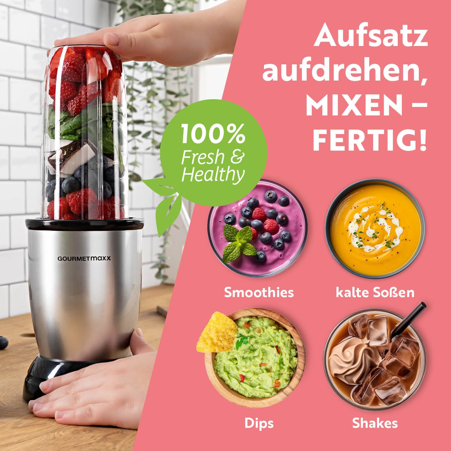 GOURMETmaxx Accessoireset L voor Nutrition Mixer Pro Mixer