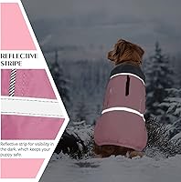Vista 21 de QBLEEV Abrigo cálido para perro, chaqueta de invierno reflectante, impermeable, resistente al viento, ropa de cuello alto para perro para clima
