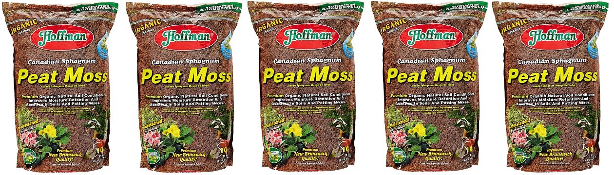 Hoffman 15503 Canadian Sphagnum Peat Moss, 10 Quarts (5-Pack)