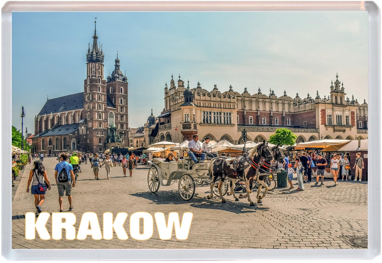 Baked Bean Store Multicolor Krakow - Poland - Jumbo Fridge Magnet 96 X 67Mm Bbsfhm1492
