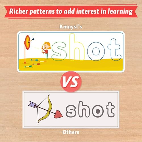 Miniatura 9 de KMUYSL Juguetes de aprendizaje para niños y niñas de 3, 4, 5, 6 años, ver y deletrear CVC, constructores de palabras con tarjetas del alfabeto para