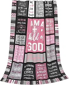 Christian Inspirational Soft Throw Blanket for Women and Men - Faith, Religious, Spiritual Gift - Personalized for Adults/Kids 50"x 60"