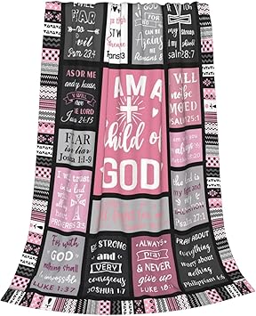 Christian Inspirational Soft Throw Blanket for Women and Men - Faith, Religious, Spiritual Gift - Personalized for Adults/Kids 50"x 60"