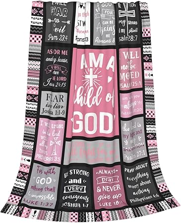 Christian Inspirational Soft Throw Blanket for Women and Men - Faith, Religious, Spiritual Gift - Personalized for Adults/Kids 50"x 60"