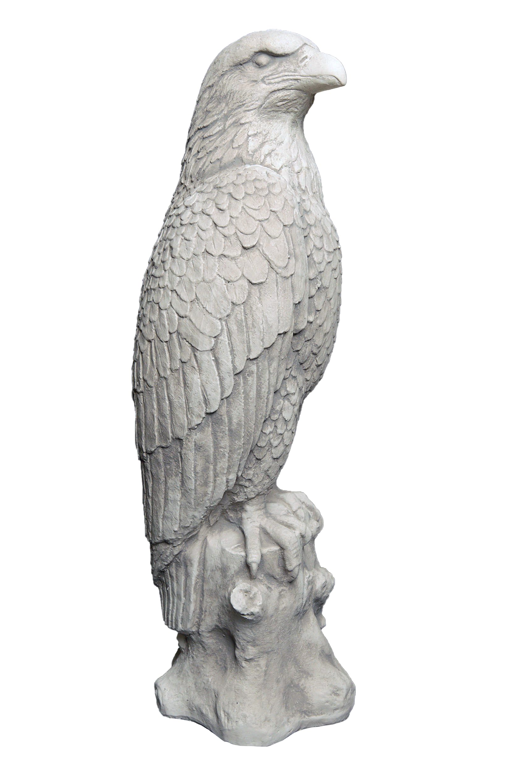 gartendekoparadies.de Eagle statue golden eagle, stone figure, H. 55 cm, 16 kg, gray, frost-proof made of cast stone for outdoor use