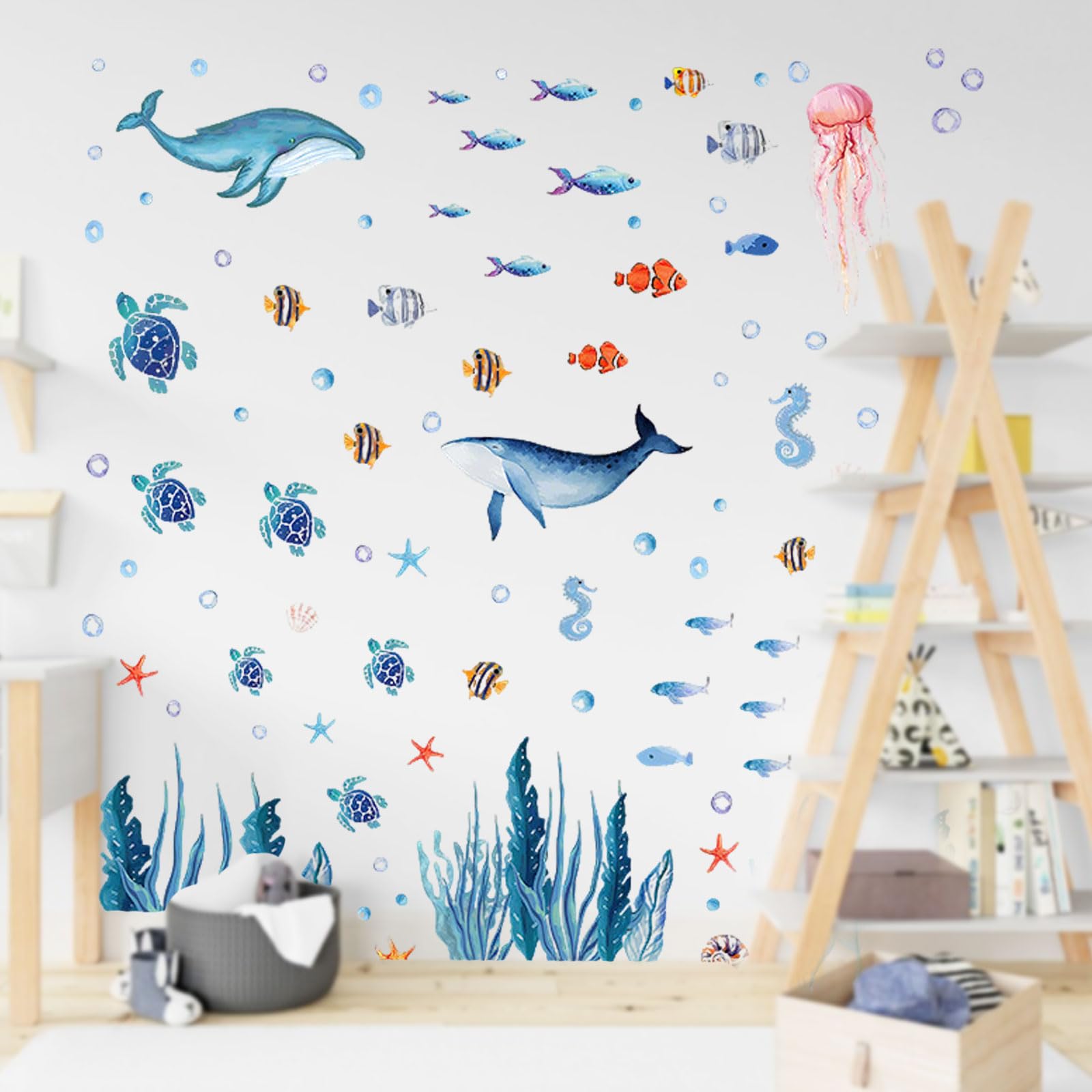 milaosk Wandtattoo Unter Dem Meer Wandaufkleber Whale Seetan