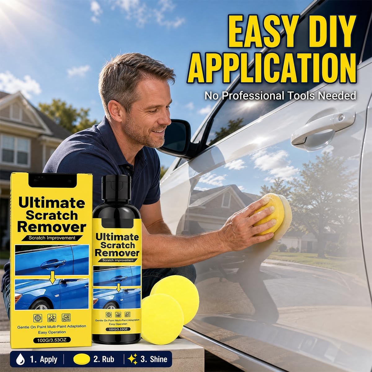 2Stück Nanopolix Kratzerentferner,Nanopolix Ultimate Scratch Remover,beseitigt alle Autokratzer in 60 Sekunden für alle Autos,schnelle Reparatur von Kratzern und Wiederherstellung des Glanzes