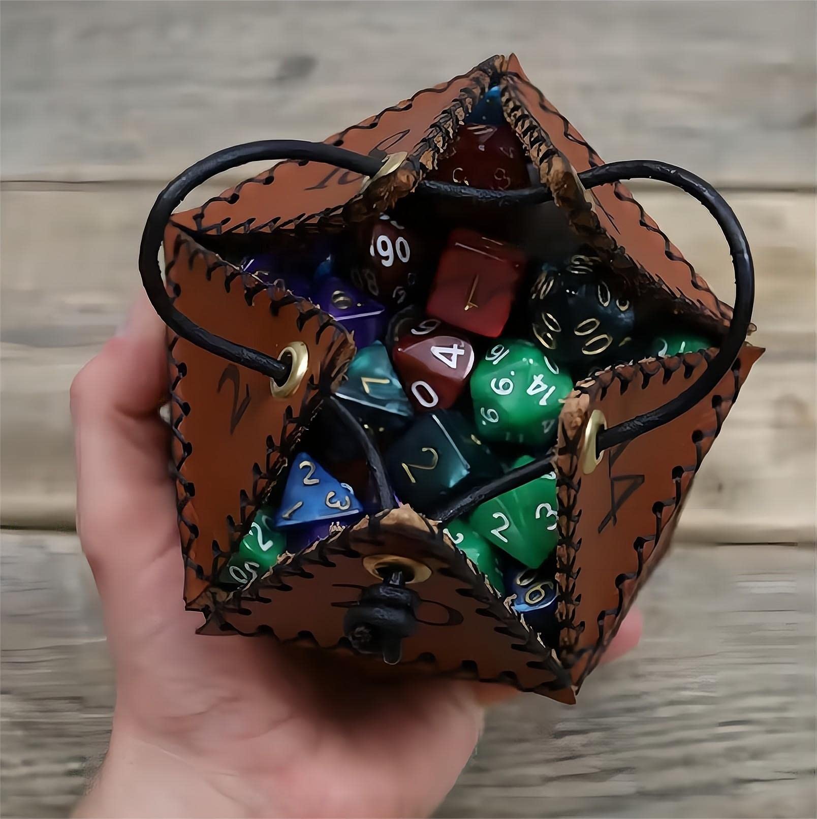 Amazon.co.jp: Taivoze Leather D20 ダイスバッグ 多面体ダイスポーチ