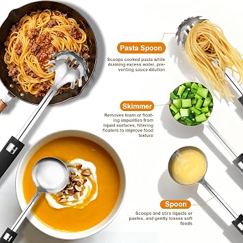46Pcs 18/8 Stainless Steel Kitchen Utensils Set, Stainless Steel Cooking Utensils, Complete Tools with Metal Kitchen Gadgets for Beginner Cooks, Apartment Dwellers, Homemakers, Dishwasher Safe