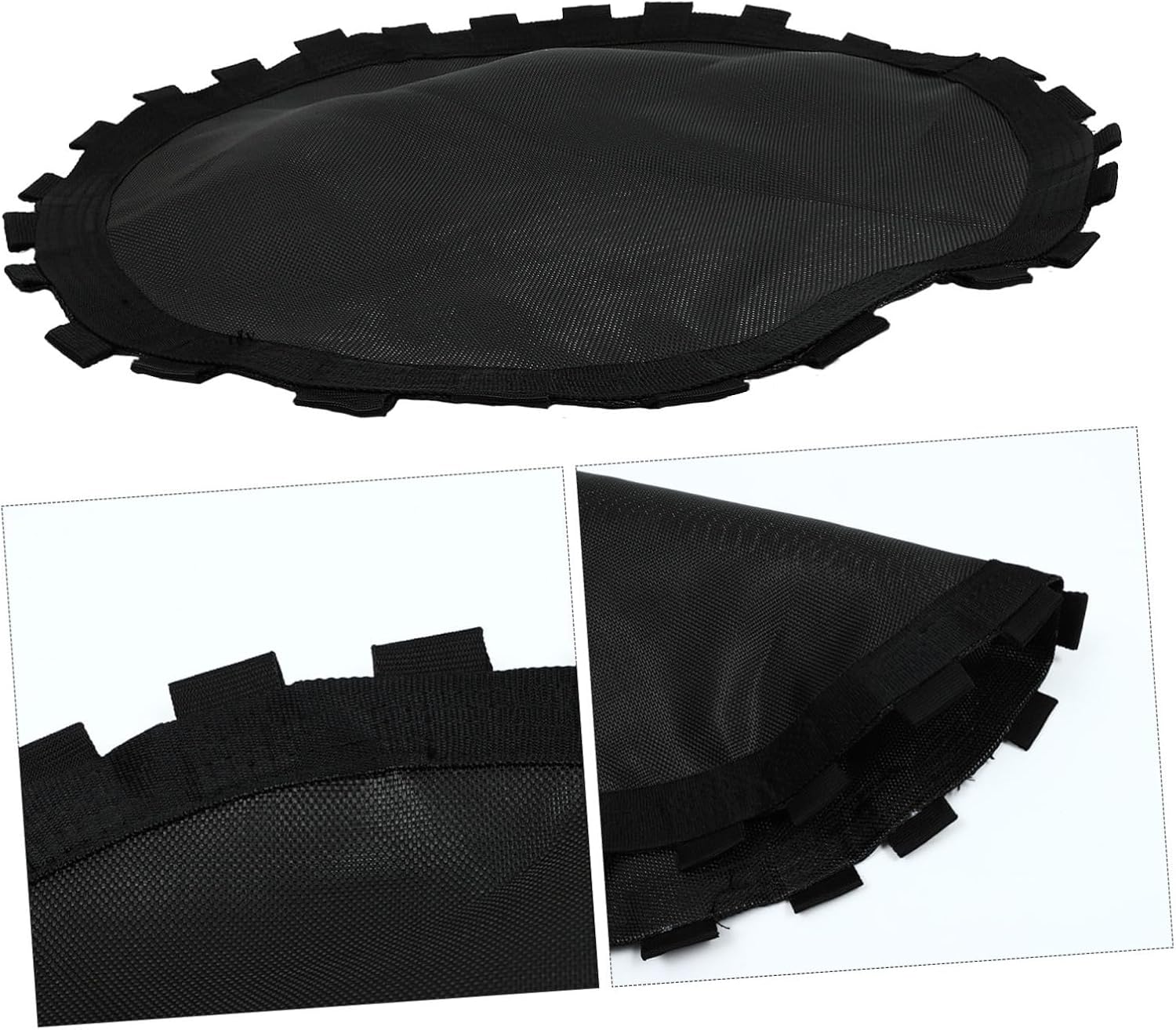 1Pc Replacement Jumping Mat for Round Trampolines and Breathable Design Heavy Duty Elastic Material for Outdoor Fun Compatible with Hooks