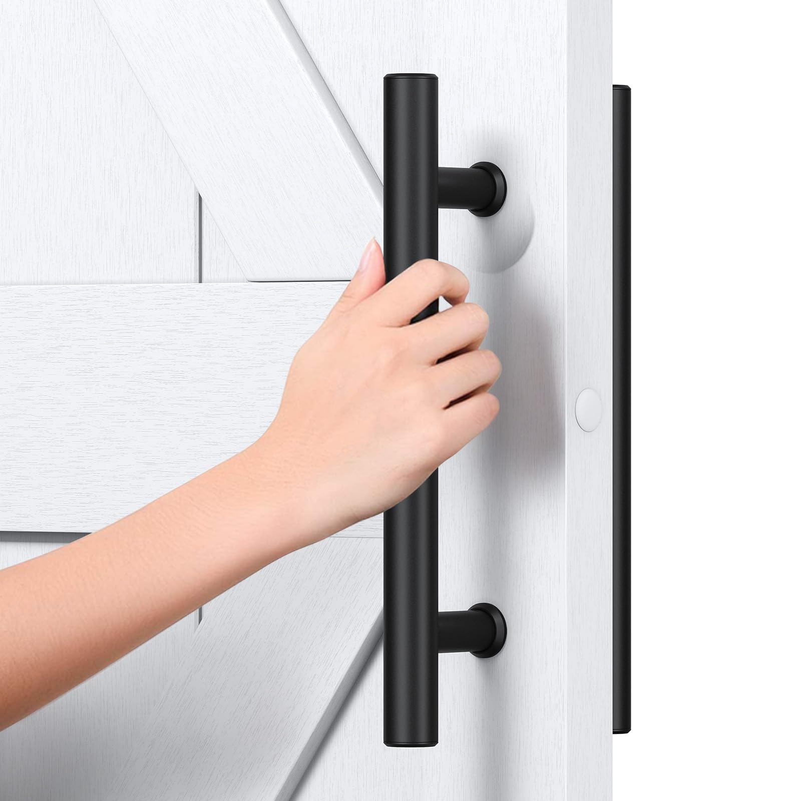 SMARTSTANDARD Sliding Barn Door Handle - Black -6
