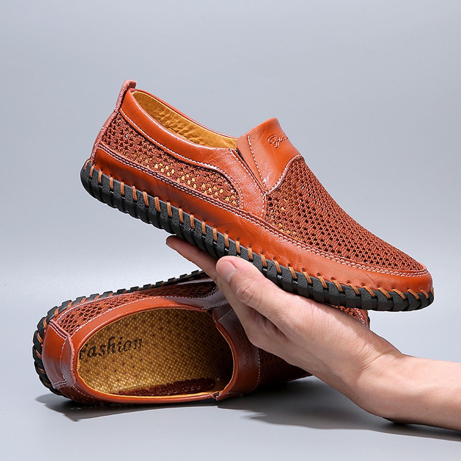 Generisch Chaussons décontractés avec dessus en tricot respirant, semelle souple confortable pour un usage quotidien optimal