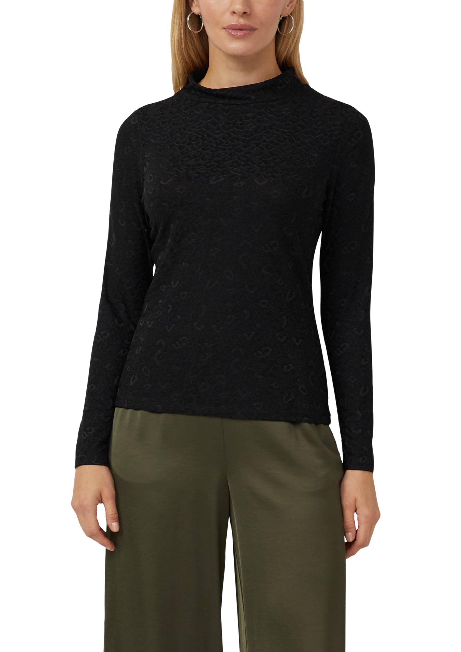 s.Oliver Leicht glänzendes Jacquard-Shirt