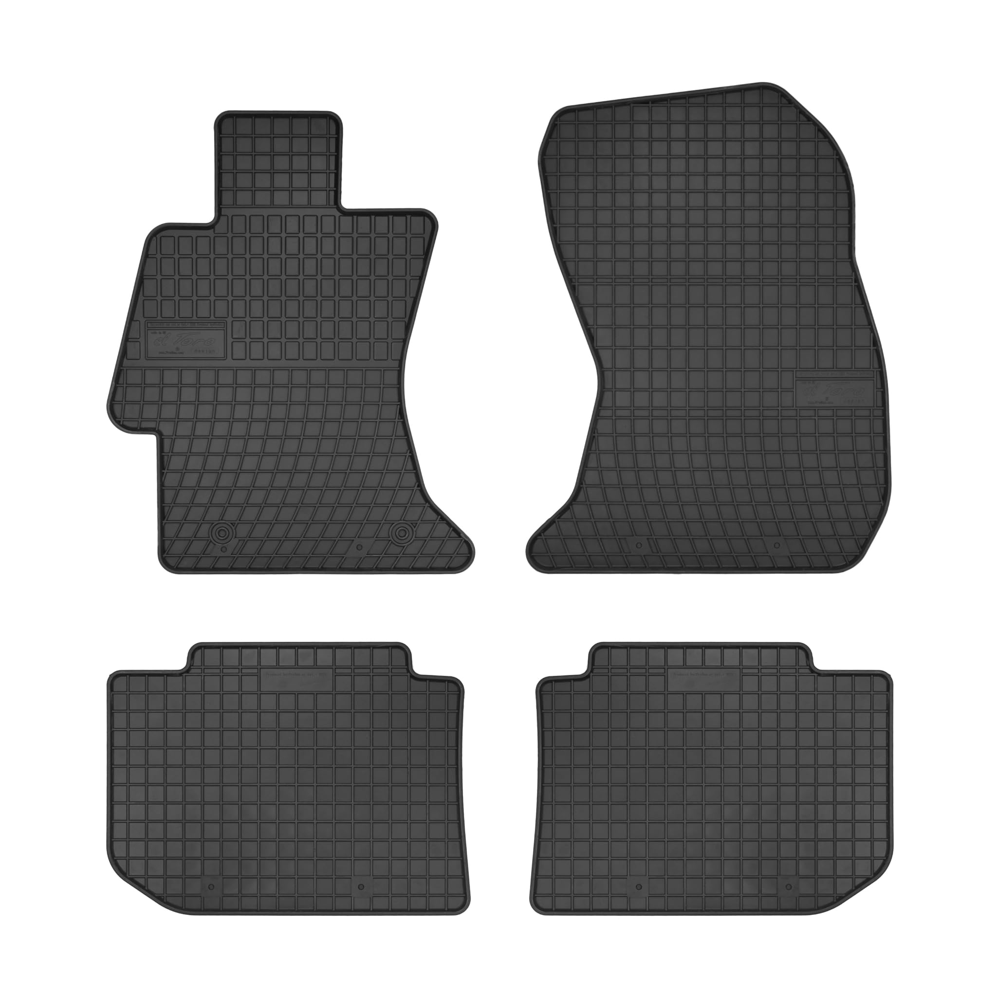 FROGUM El Toro Gumowe dywaniki samochodowe do Subaru Impreza IV 2011-2018, do Subaru Levorg 2014-2020, do Subaru XV I 2011-2017 | Odporny materiał | 1,5 cm rant ochronny