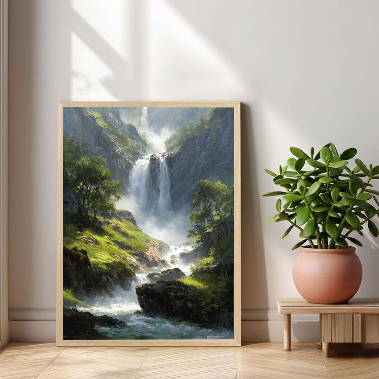 Zestaw do malowania diamentami 5D - Upadek & góra - 80 x 120 cm diamentowe malowanie dla dorosłych, kreatywne rękodzieło antystresowe, pełna wiertło mozaika diamentowa kryształy, prezenty dla kobiet
