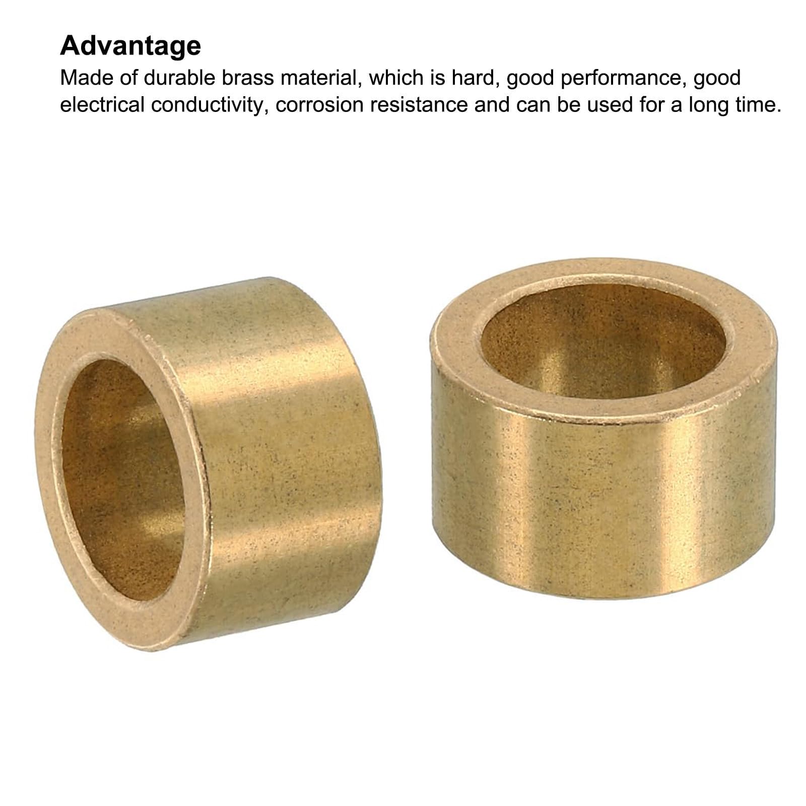 TOP-VIGOR 12Pcs M5 Brass Spacer, 5mm ID x 9mm OD x 4mm Length Metal Spacer - Image 4