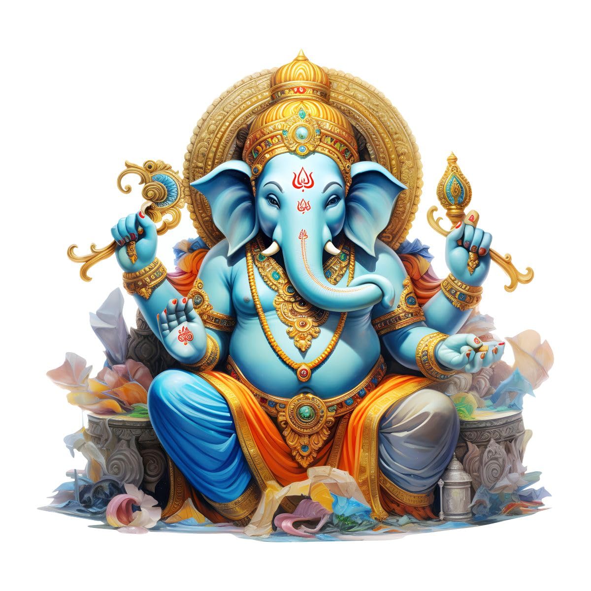 Decor Villa PVC Vinyl 3D Big Size Ganpati ji Wall Stickers for Pooja Room Living Room Prayer Room, Size: 20 * 19 Inch, Multicolour, Pack of 1 (B0CPY6RZWQ) Amazon Price History, Amazon Price Tracker